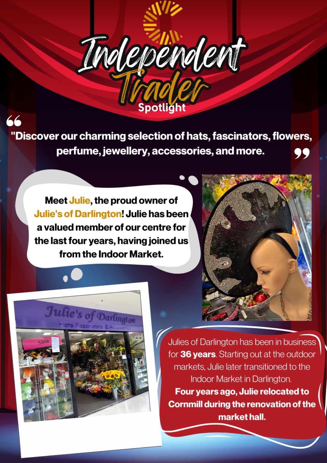 Julie's of Darlington Independent Trader Spotlight! Cornmill